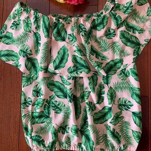 Full Circle Palm Print Top